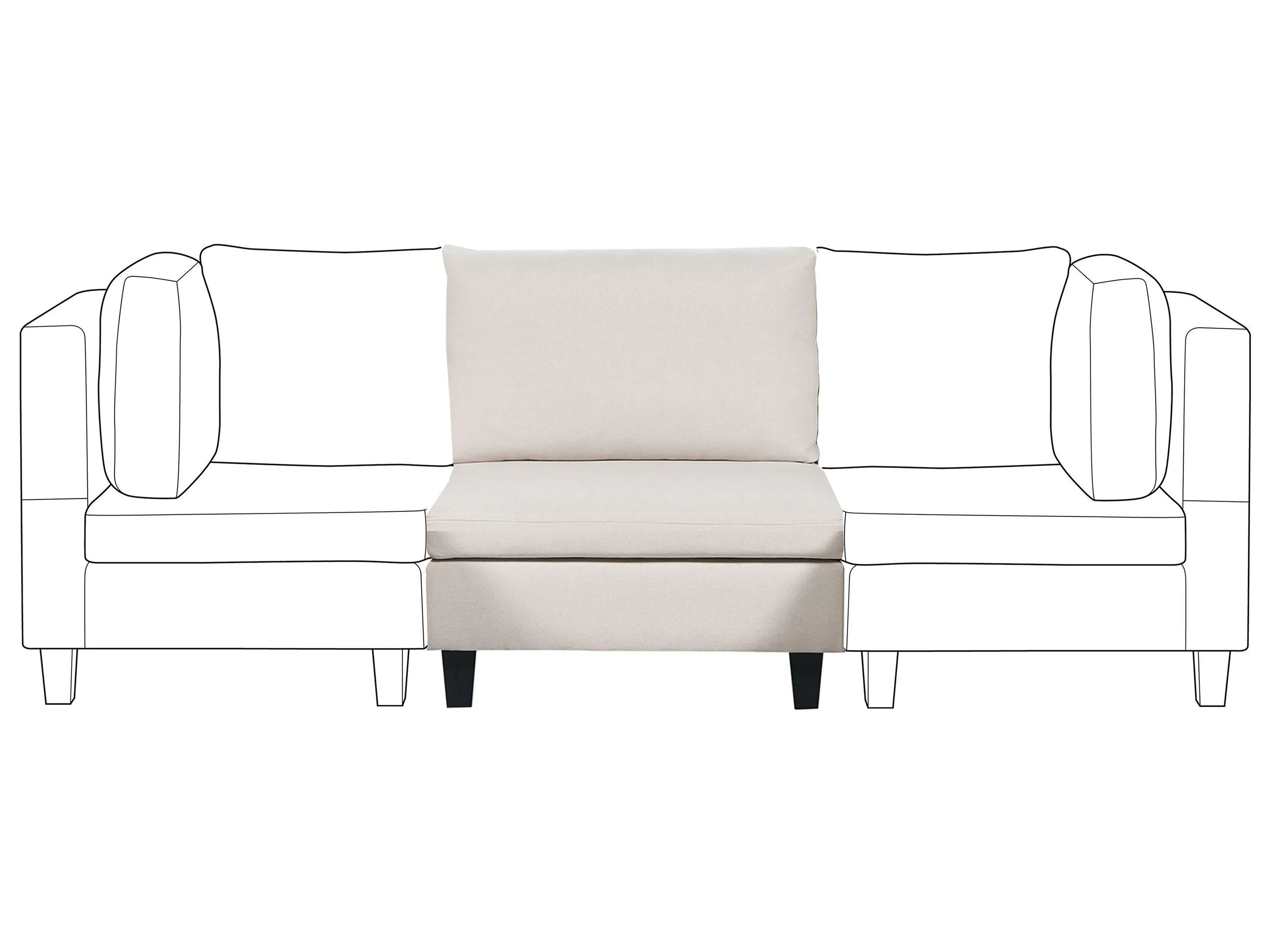 Zitmodule UNSTAD Stof Lichtbeige