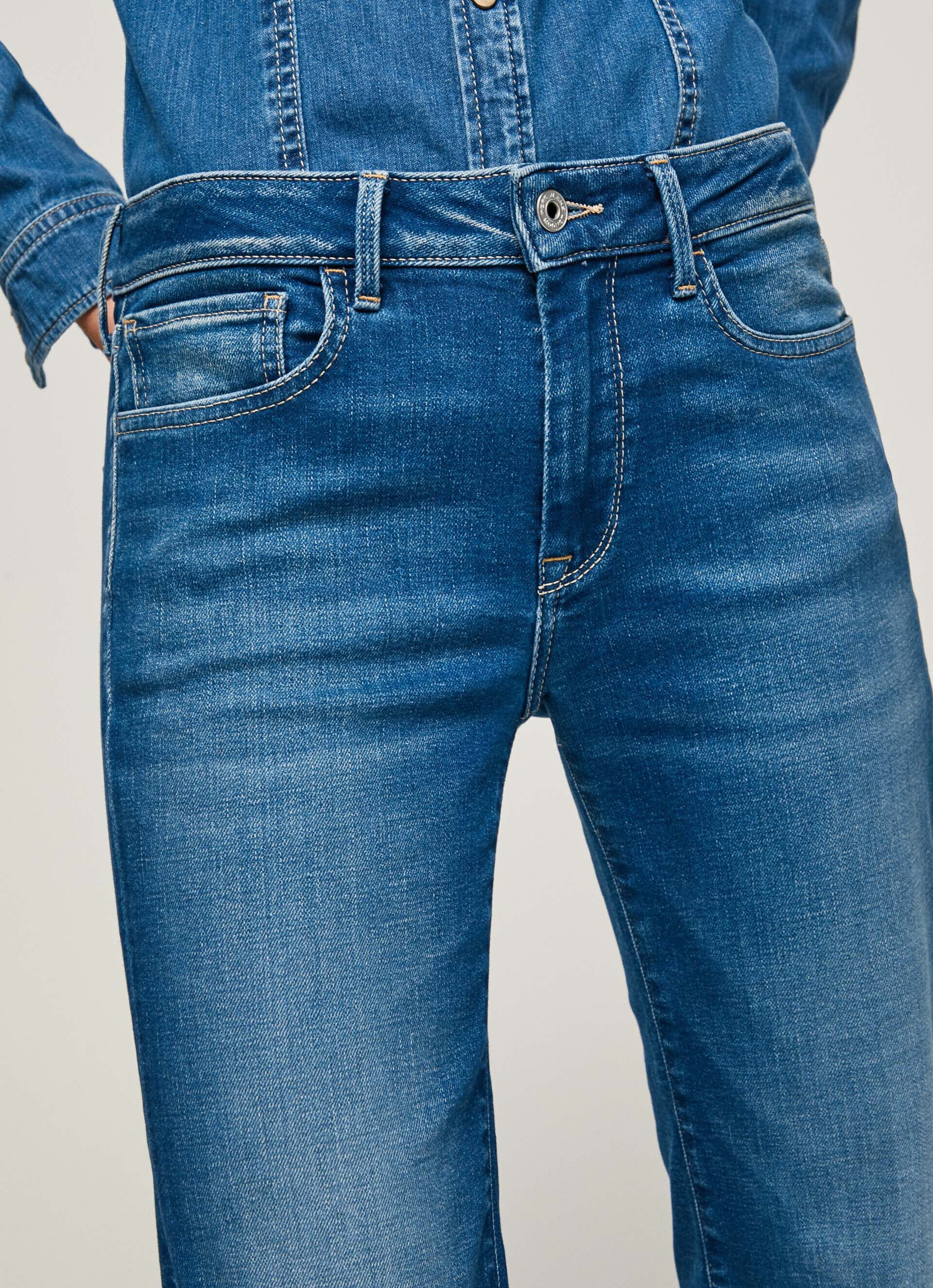 Calça jeans Aubrey Fit Slim Tamanho Médio - jeans