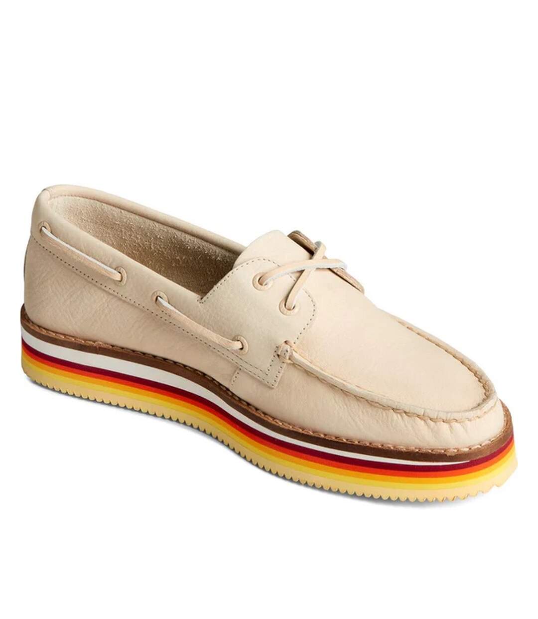 Sperry - Chaussures bateau AUTHENTIC ORIGINAL STACKED - Femme (Blanc cassé) - UTFS9980