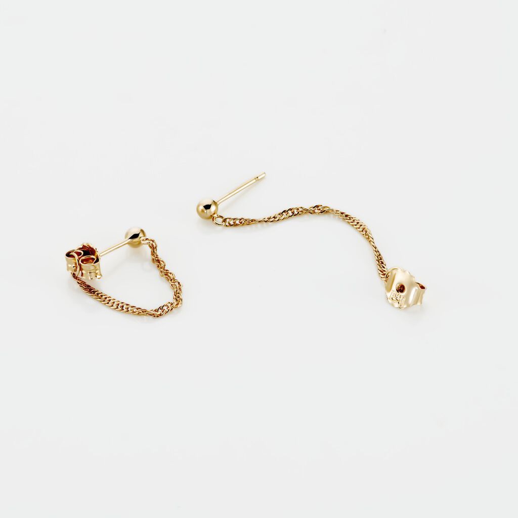 Boucles D'oreilles Pendantes Duha Plaqué Or Jaune