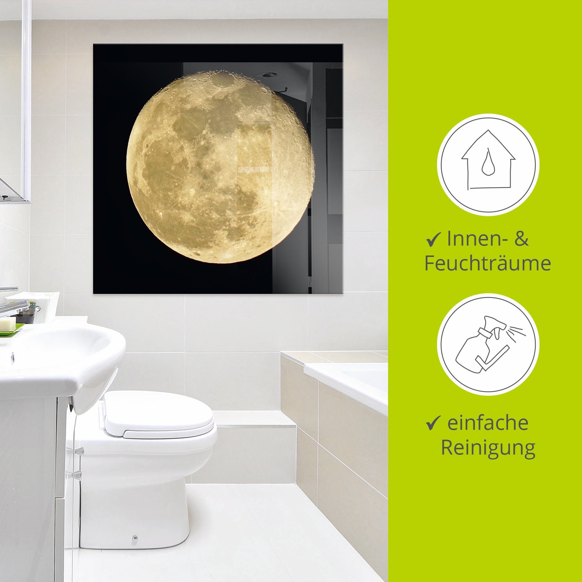 Artland Glasbild »Mond« Weltraum 1 Stk. tlg. in verschiedenen Grössen