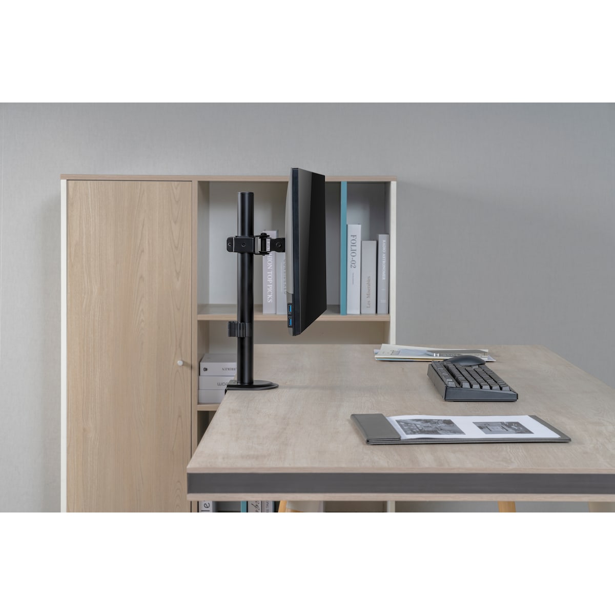 Essentials Single Static skjermfestesystem (sort)
