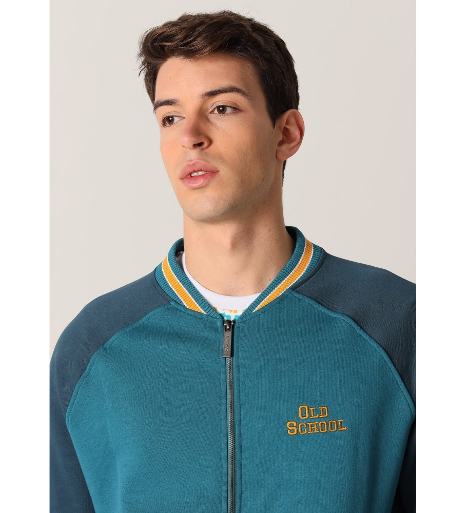 Jaqueta Bomber Six Valves Turquesa e Amarela