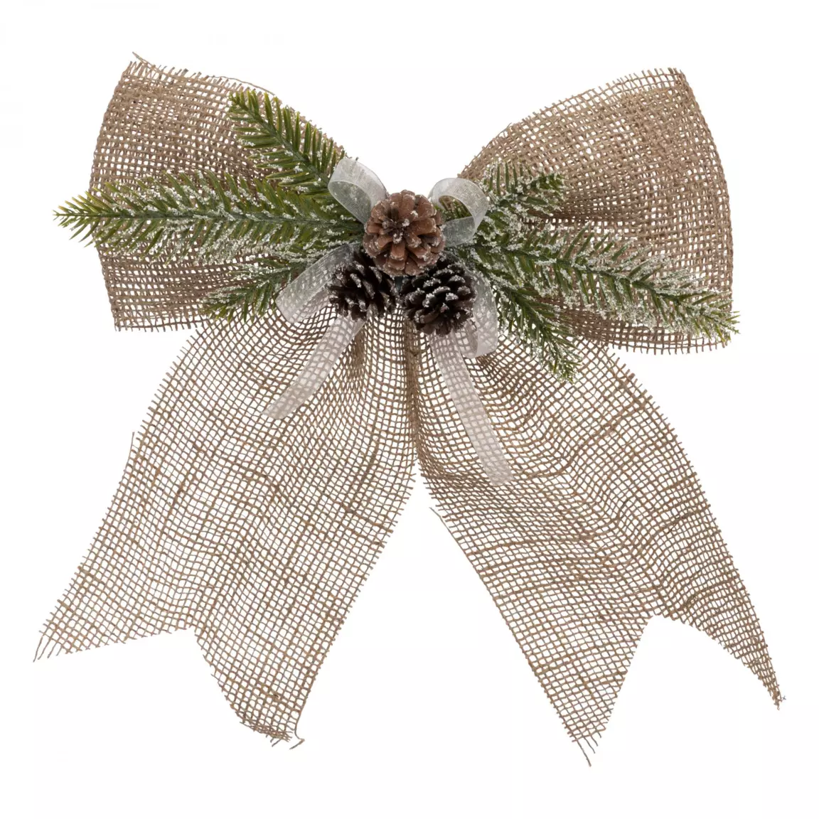 Nœud pailleté (H38 cm) Nature Beige