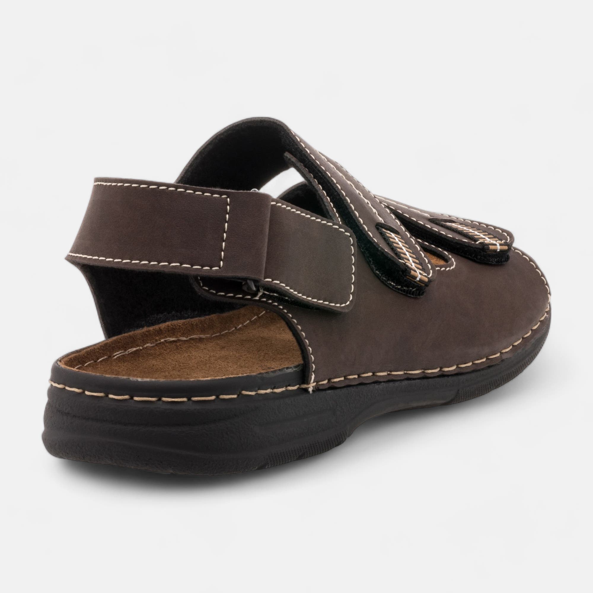 Nu-pieds confort Homme marron