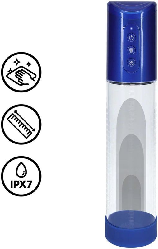 HyperPump - Rechargeable Penis Pump - Metallic Blue