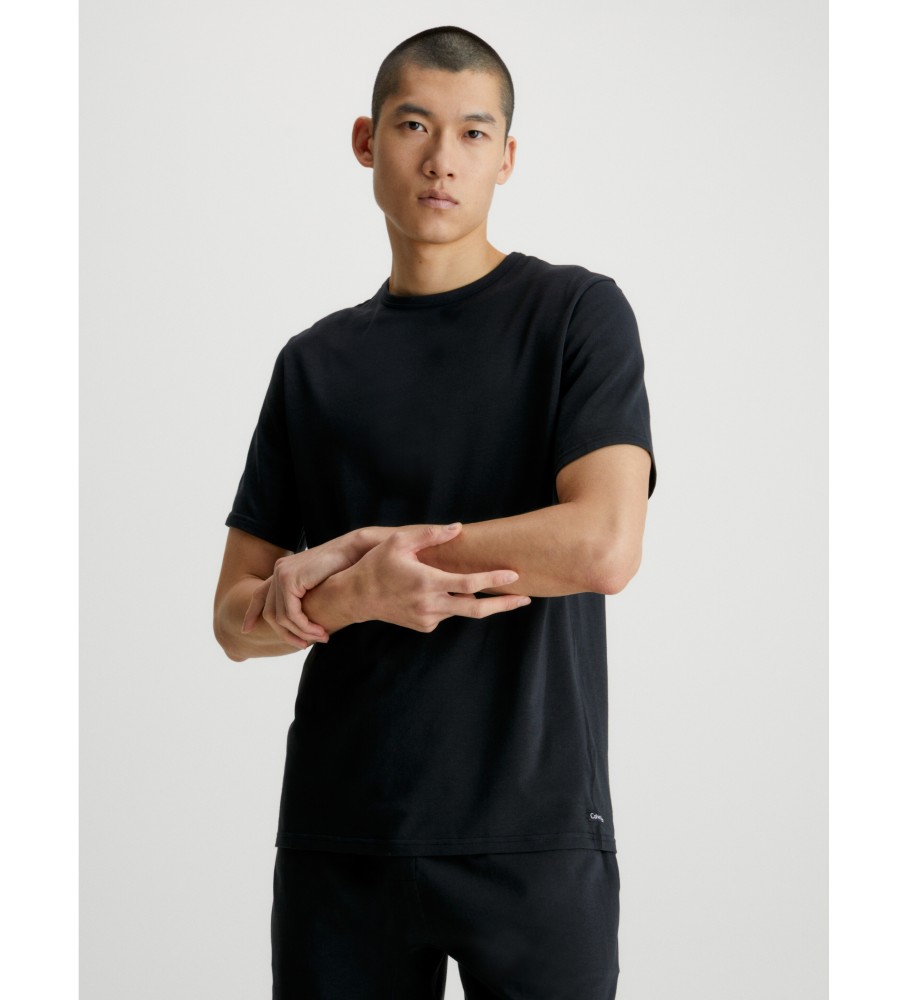 Pijama preto de algodão elástico Calvin Klein