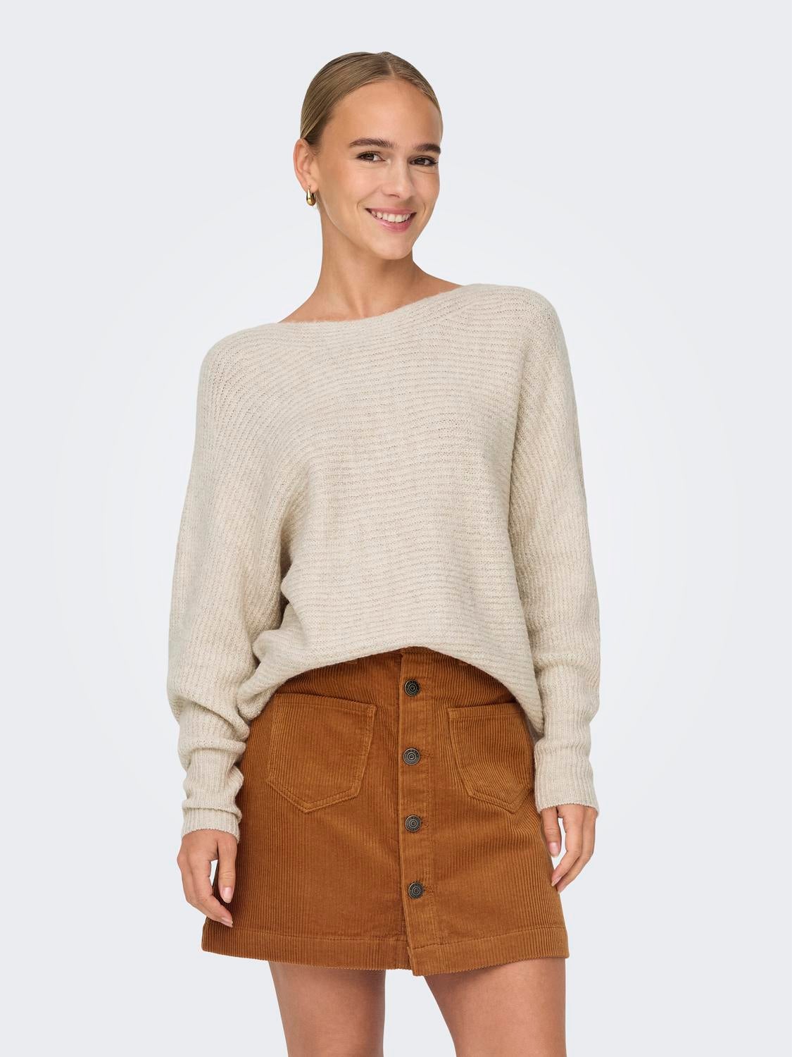ONLDANIELLA Strickpullover Ecru