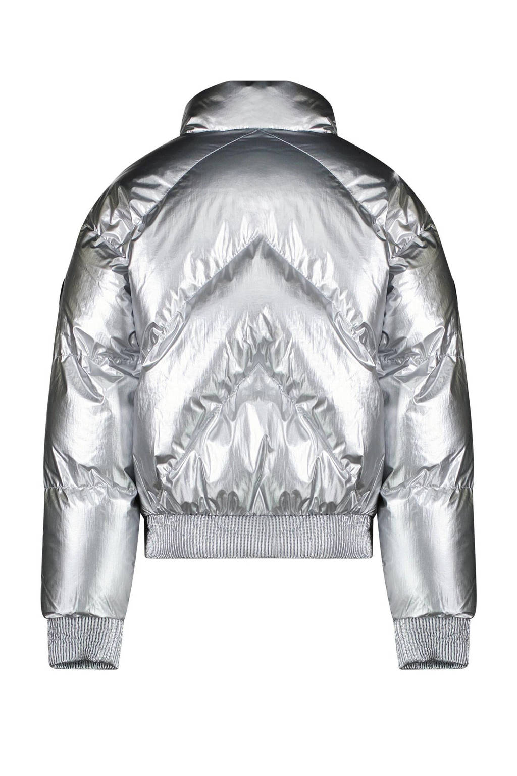 Cars metallic gewatteerde winterjas SILLY zilver