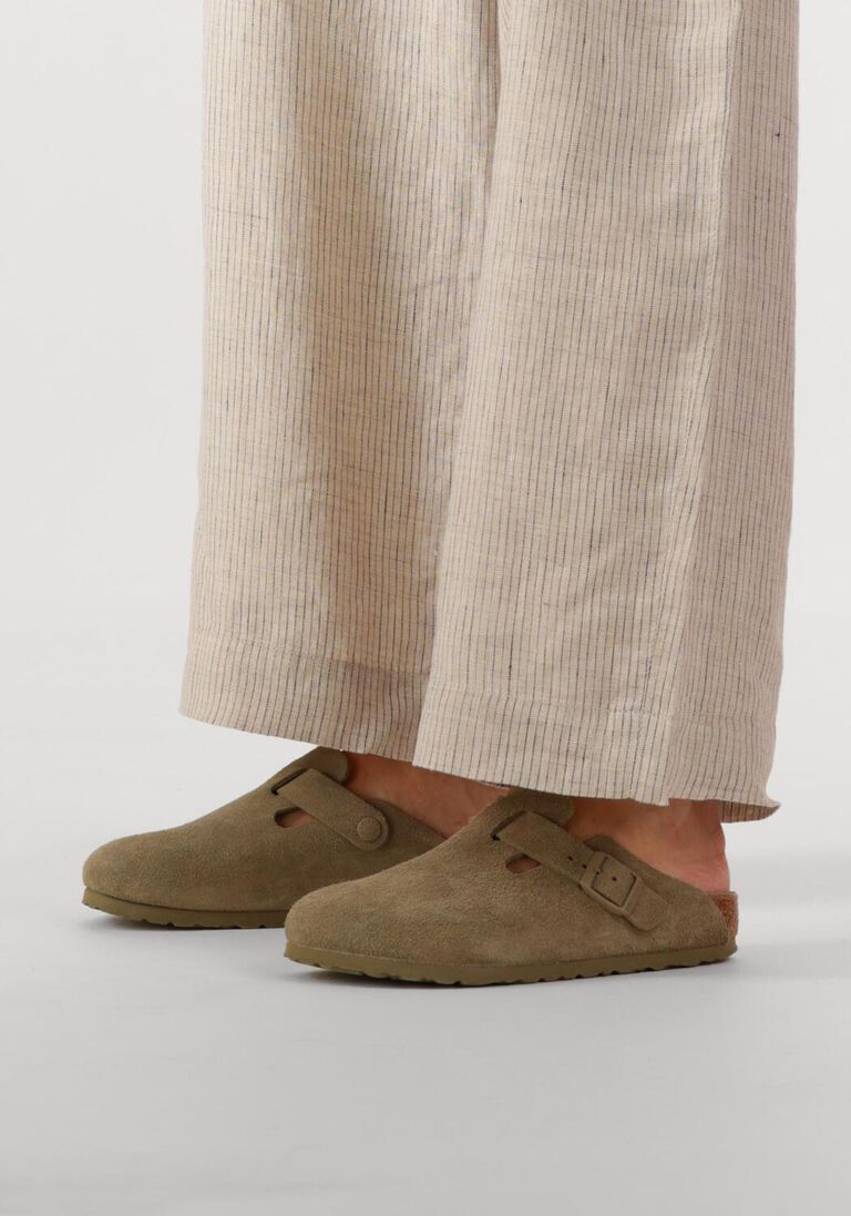 groene birkenstock instappers boston dames