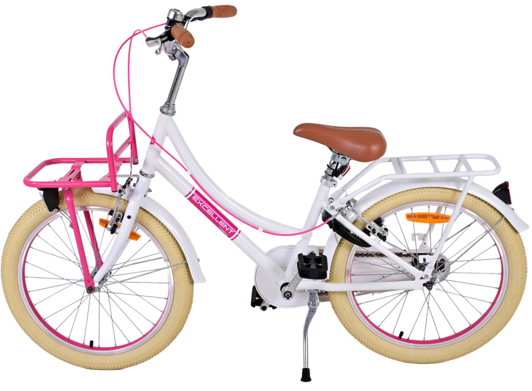 TPFSports Excellent Kinderfahrrad - Mädchen - 20 Zoll - Rücktritt + Handbremse - Rosa