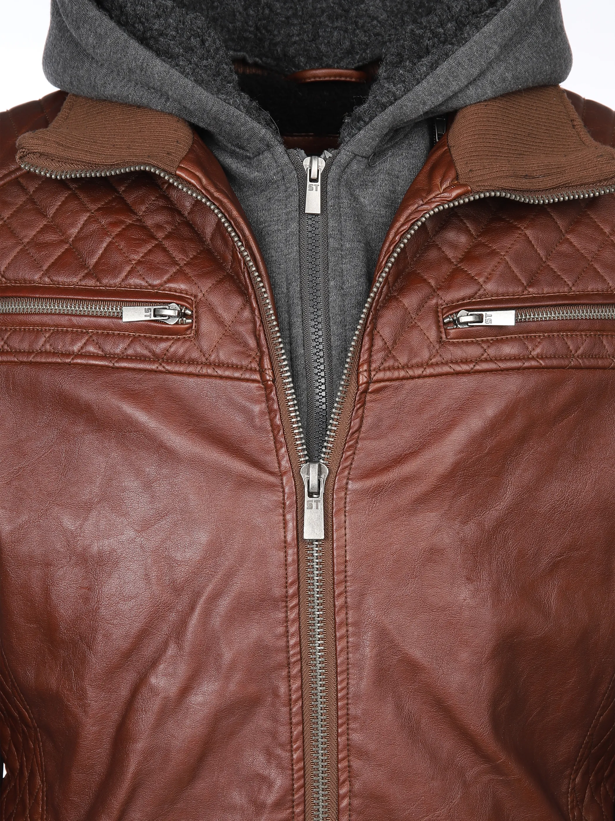 Herren Bikerjacke 2in1 mit Kapuze