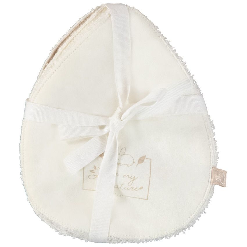 Lot de 5 lingettes lavables multi-usages pour bébé - Ecru