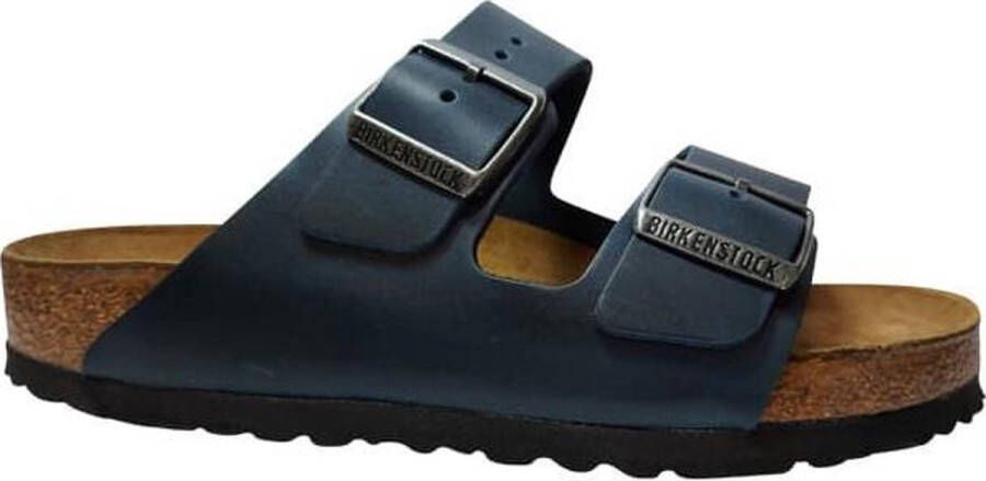 Birkenstock Arizona blauw geolied leer zacht voetbed regular sandalen uni (1013643)