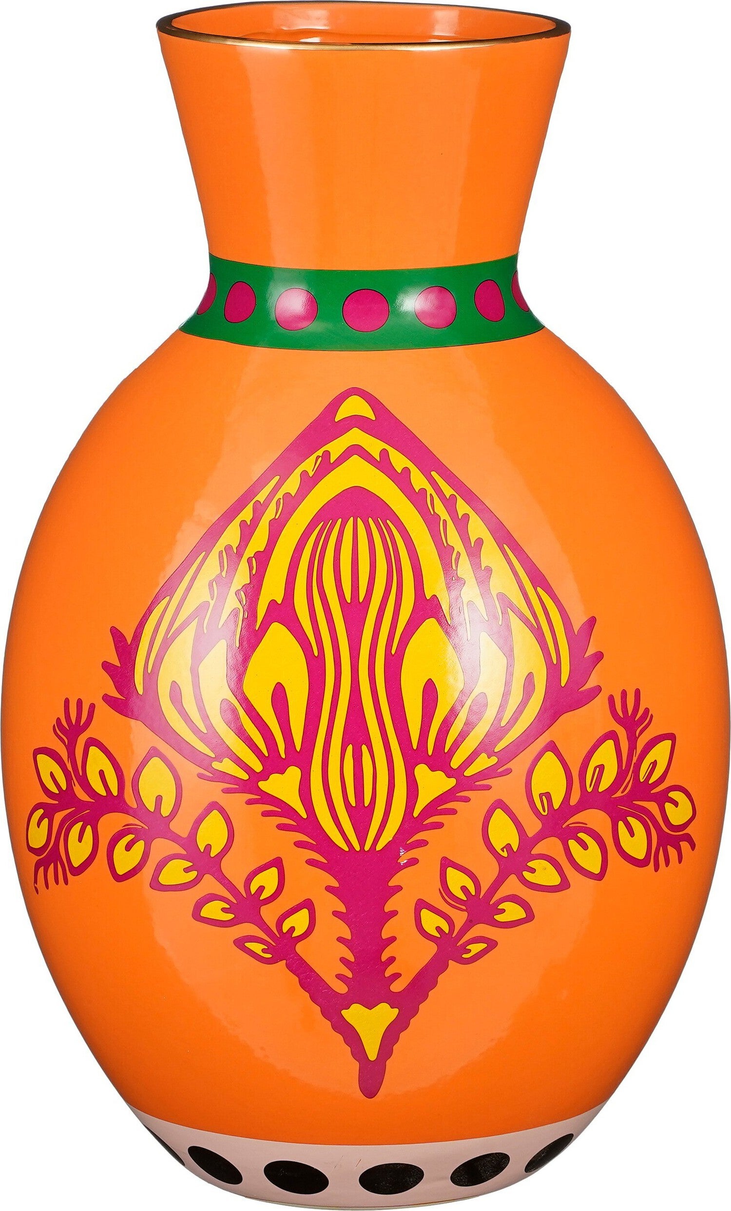 Mica Decorations vaas Cordoba oranje D 26 H 40,5 cm