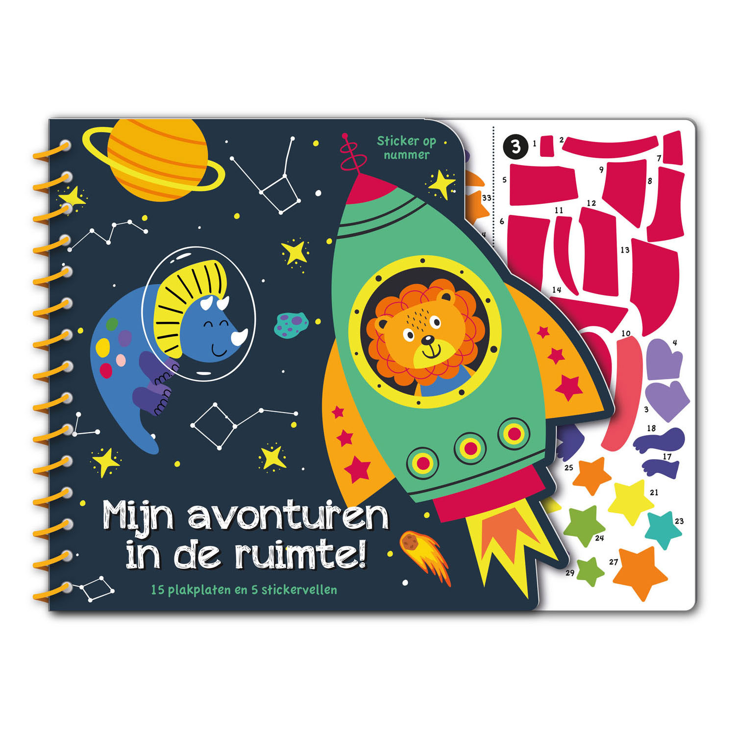 Stickeren op nummer - Mijn avonturen in de ruimte