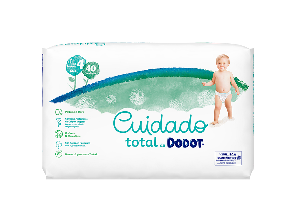FRALDAS DODOT CUIDADO TOTAL T4 9-14KG 40 UN