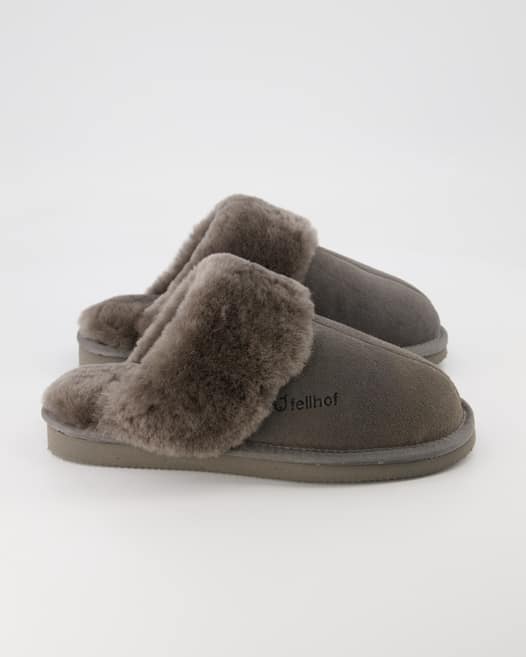 Fellhof Pantoffel Komfort Da. Hausschuhe in Grau