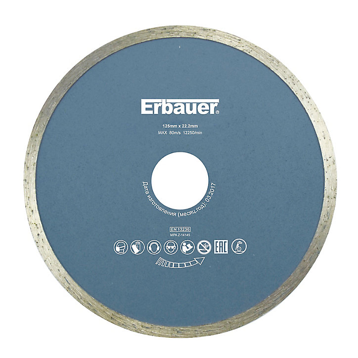 Disque diamant continu carrelage Erbauer 125x22,2 mm