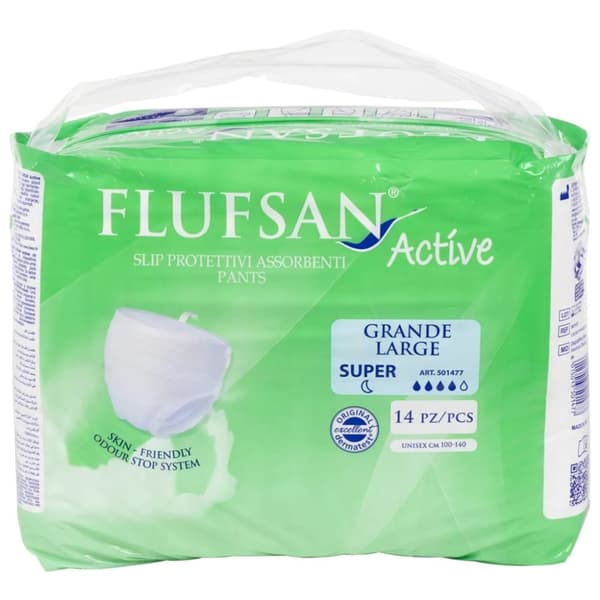Flufsan Inkontinensbukse for voksne 14 stk str L