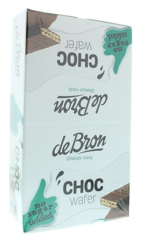 De Bron Snoep Choco Wafer Suikervrij 24