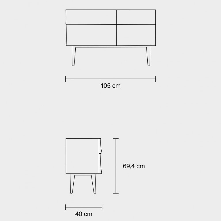 Muuto Reflect sideboard dressoir zwart