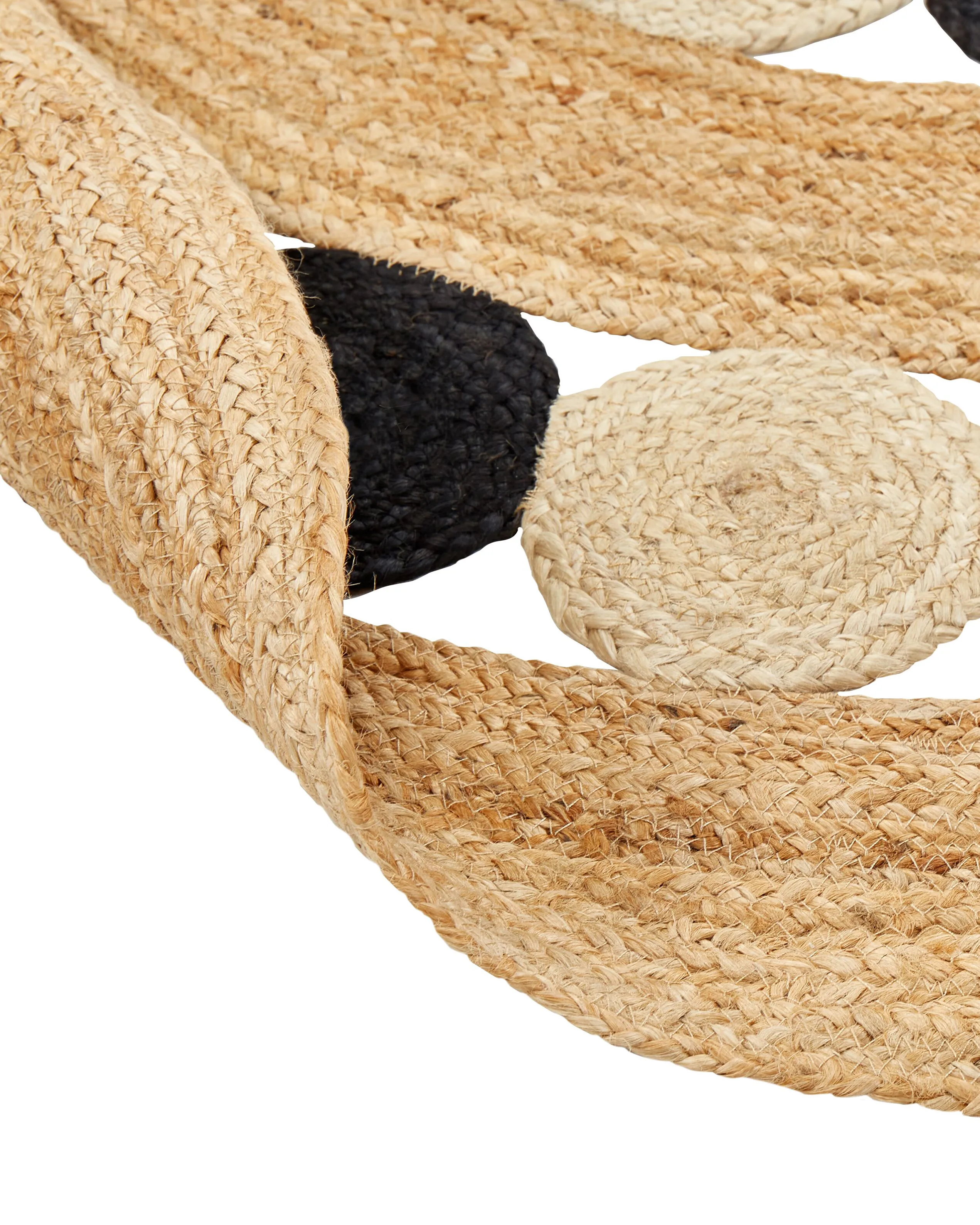 Vloerkleed HOVIT Zwart ø 140 cm Jute