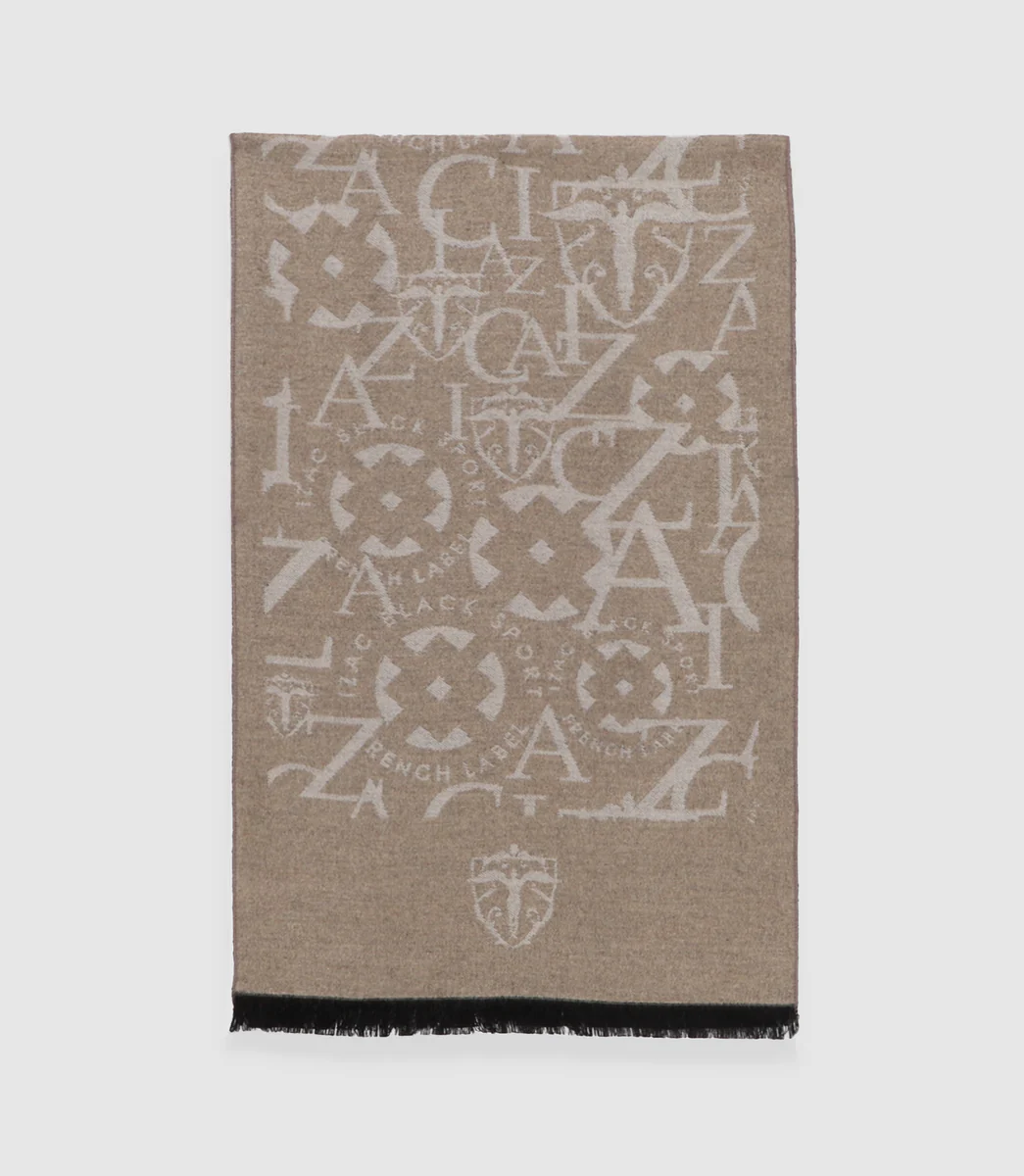 Echarpe avec logo beige ADRIANO