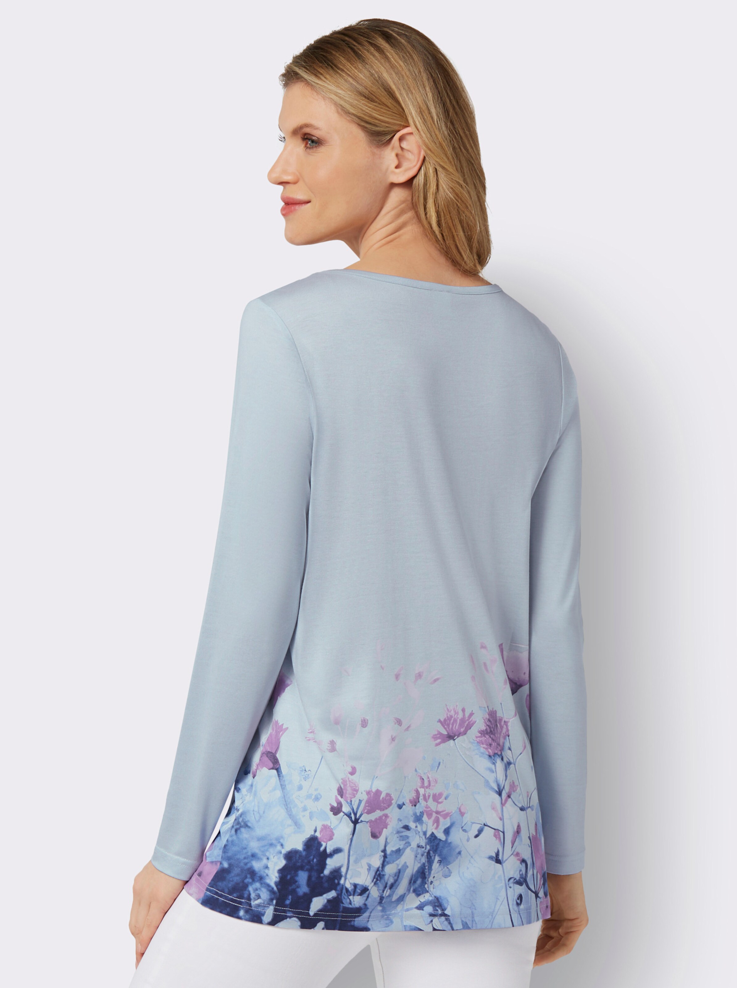 Langarmshirt in leichter A-Linie