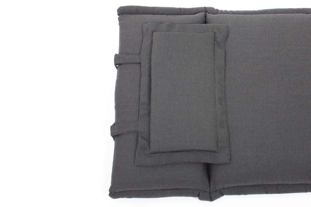 Outdoor Kissen ROG 46x119cm anthrazit Sitzkissen Polster-Auflage für Hochlehner