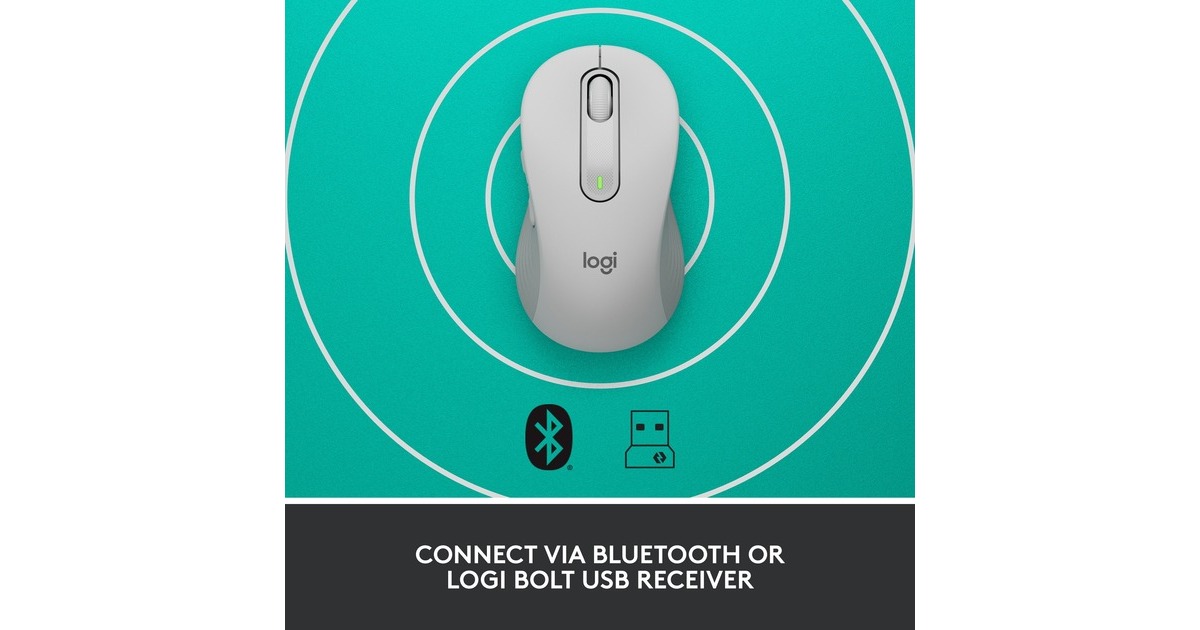 LogitechSignature M650 Medium Draadloze Muis  (Wit)