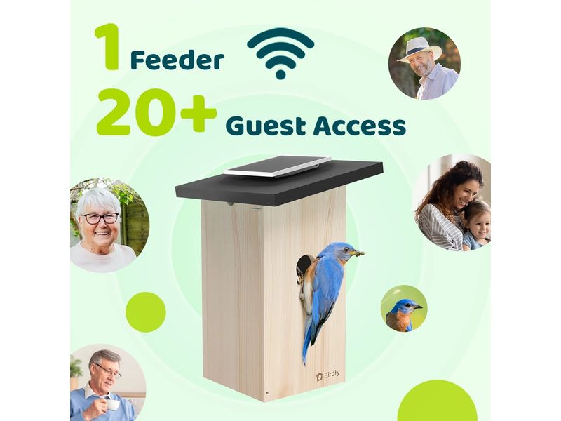 Birdfy Vogelhaus Nistkasten mit Kamera und Solar Vogelhaus mit 1080P HD-Kamera Live-Ansicht