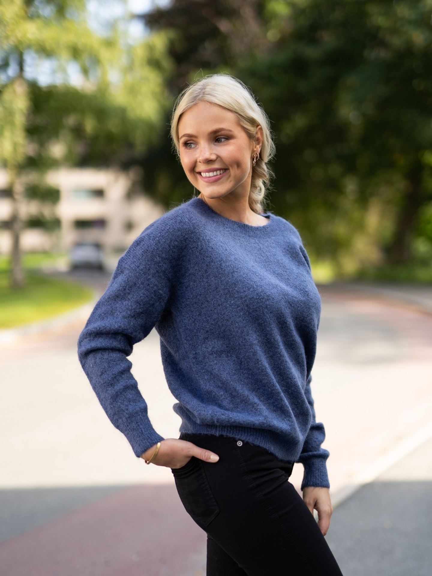 Femme Mohair O-Neck Pullover