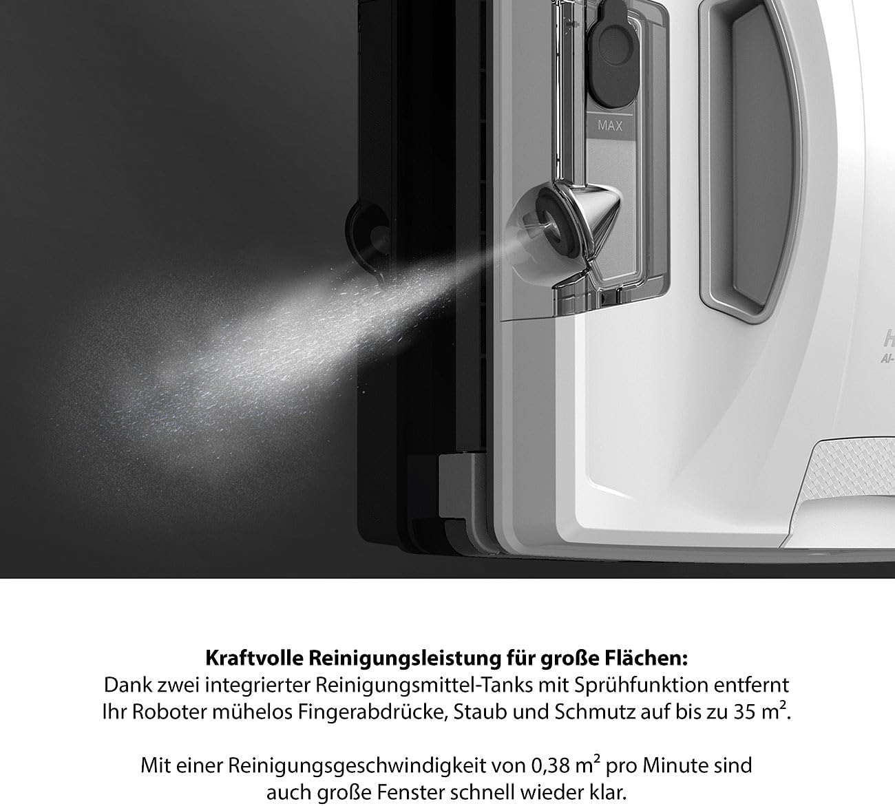 Fensterputzroboter: HOBOT S7 Pro Profi-Fensterputz-Roboter, Dual-Sprüher und -Wischer, App (Fensterputzroboter für Bürogebäude, Fensterroboter mit Wassertank, Fensterreinigung)