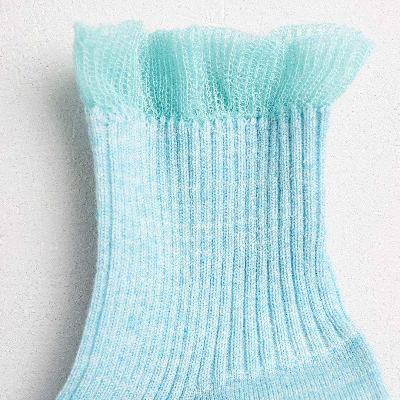 Bellerose Chaussettes mi-hautes Freta à volants bleu turquoise