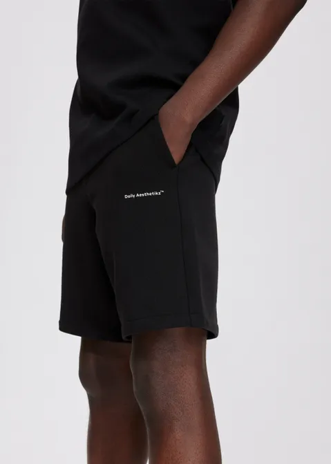 Korte broek met logo zwart (ZWART)