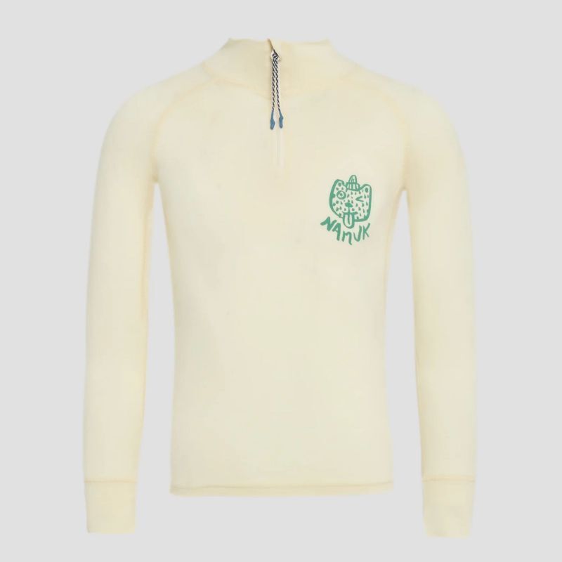 Honu Merino Half-Zip Longsleeve - Pull en laine mérinos enfant