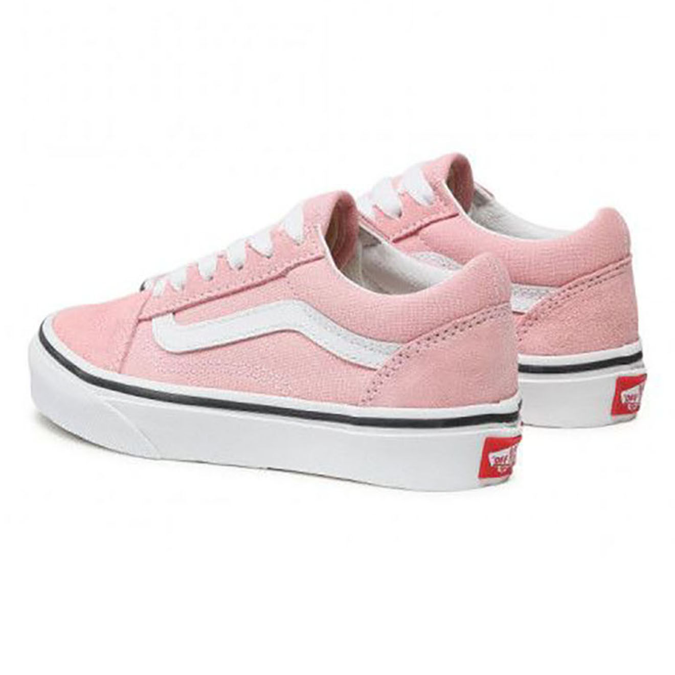 Vans Sneakers en Velours de Cuir & Toile Old Skool V roses