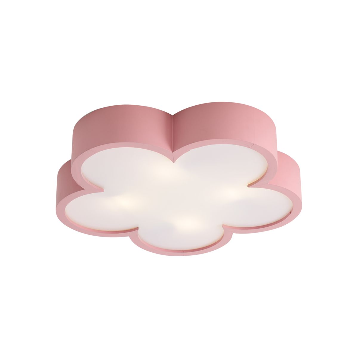Kinder plafondlamp roze met wit - Lucille