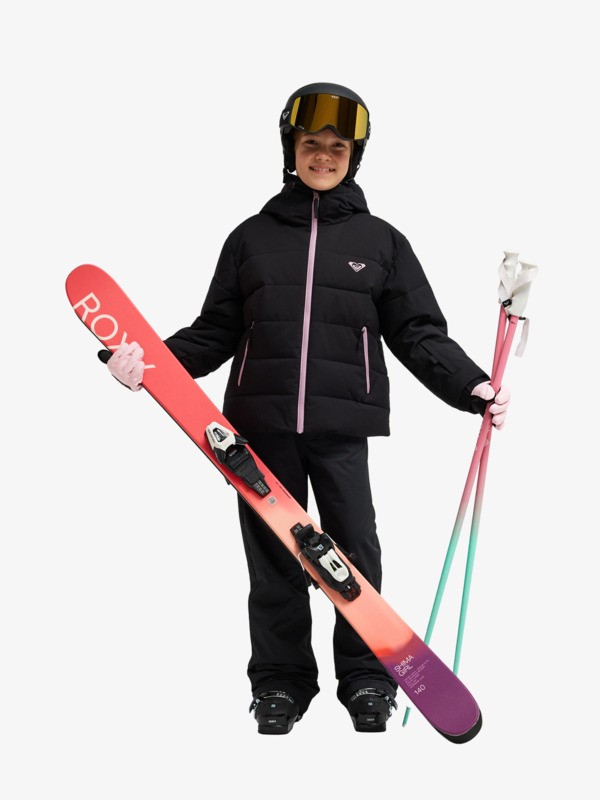 Snowyhill Puffy 10K Veste de snow technique Noir Fille 8-16 ans