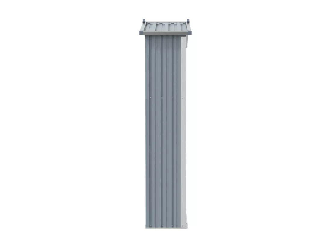 Abri de jardin Gris 107,5x46x183 Acier galvanisé