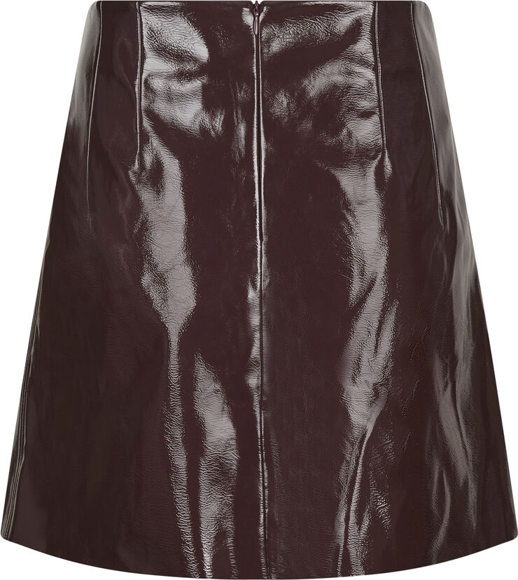 Neo Noir Hemie Patent Skirt Burgundy