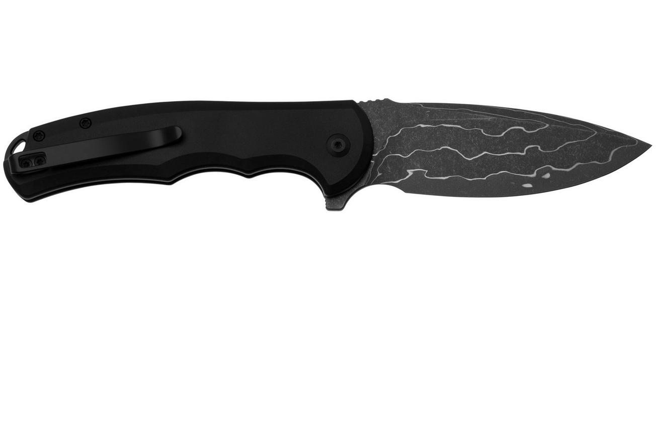 CIVIVI Button Lock Praxis C18026E-DS1 Damascus Black Aluminum, zakmes
