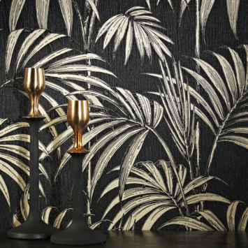 Vliesbehang Hololulu zwart-goud 32-970