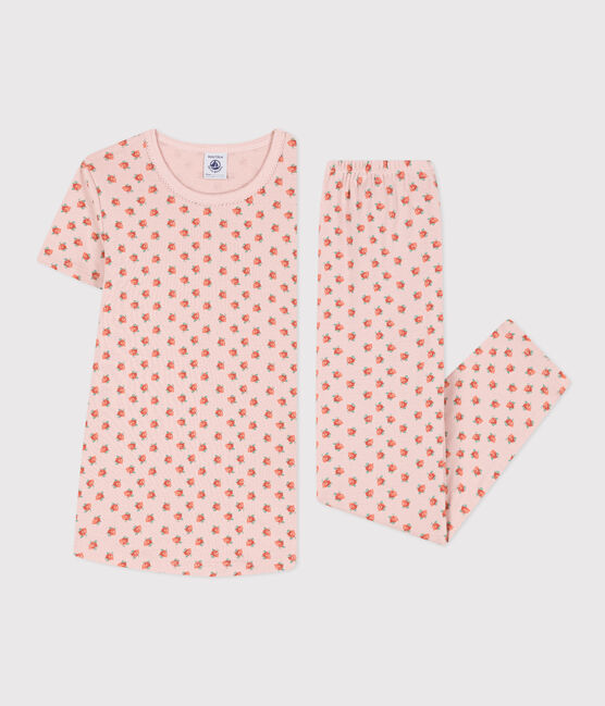 Pyjama manches courtes petite fille en coton