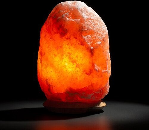 Himalaya Salt Dreams tafellamp Rock oranje D 14 H 19 cm