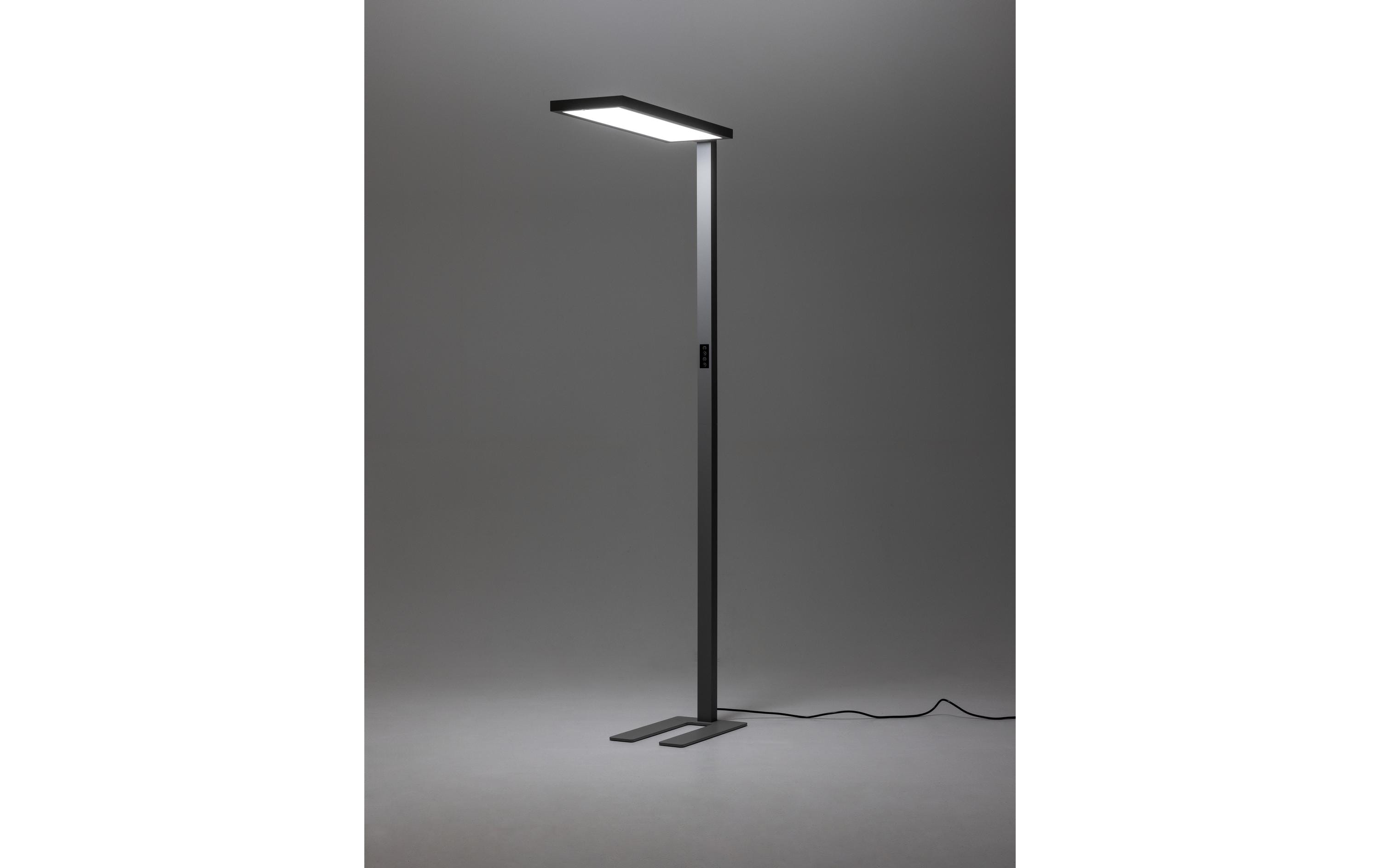 Bürostehleuchte HCL LED 100 W, Grau<br>Dimmbare Stehleuchte für Boden- und Deckenbeleuchtung