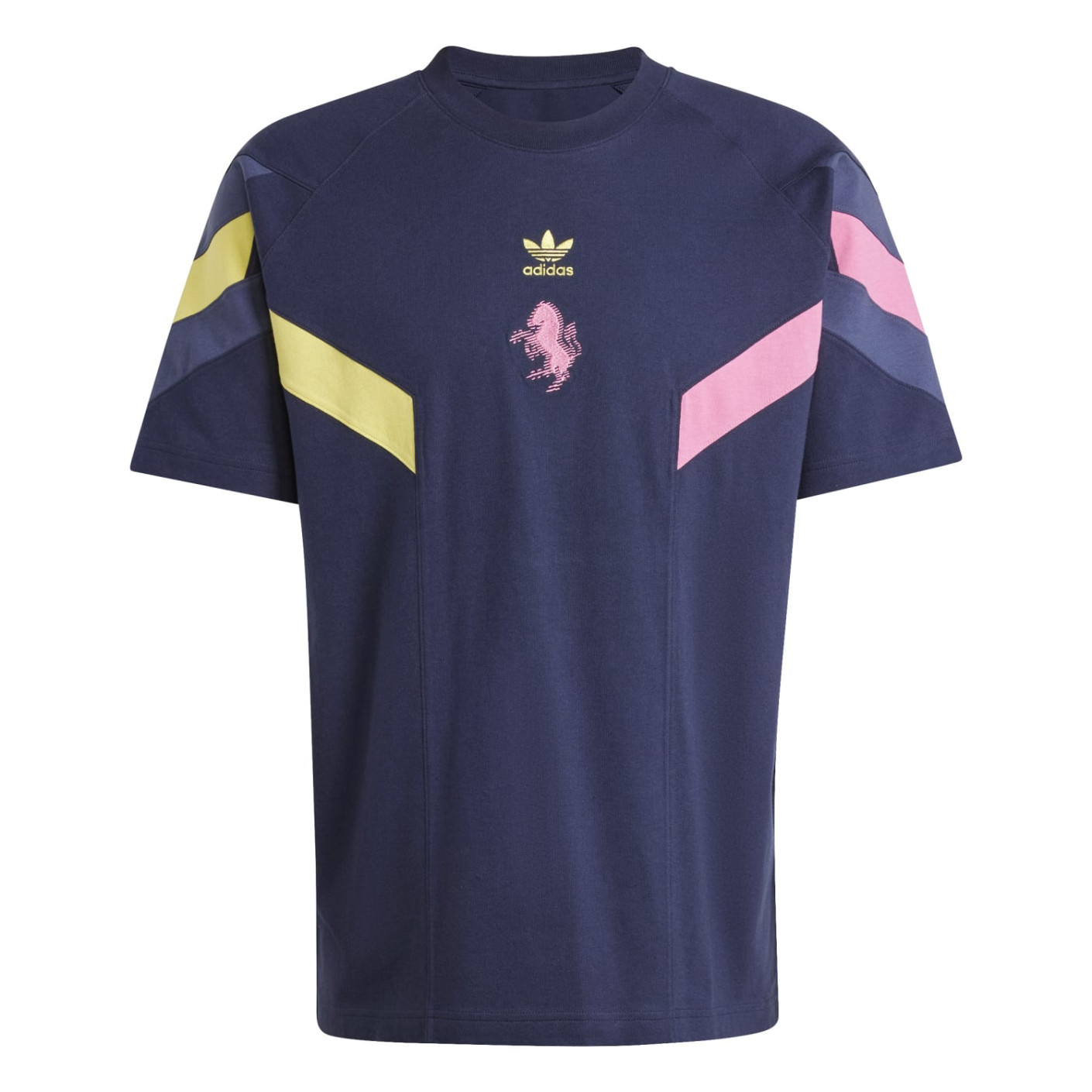 Adidas Juventus Originals T-Shirt 2024-2025 Donkerblauw Geel Roze