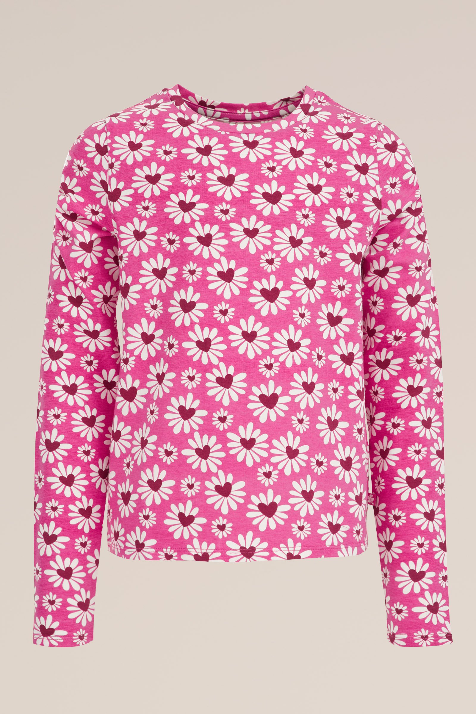 Meisjes T-shirt met dessin WE Fashion Roze