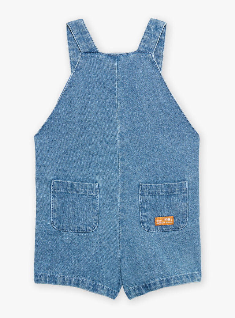 Salopette courte bleue en denim